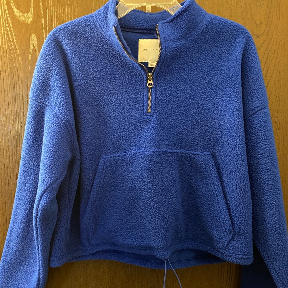 American Eagle Sherpa 1/4 Zip Up Sweater